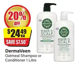 Chemist Discount Centre DermaVeen Oatmeal Shampoo or Conditioner offer