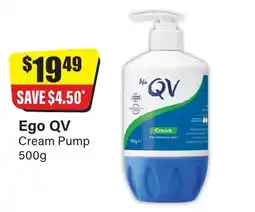 Chemist Discount Centre Ego QV Cream Pump offer