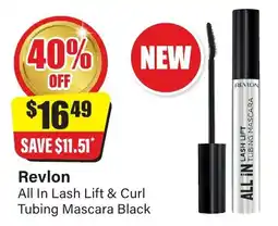 Chemist Discount Centre Revlon All In Lash Lift & Curl Tubing Mascara Black offer