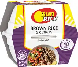 IGA SunRice Microwave Brown Rice & Quinoa Cups offer
