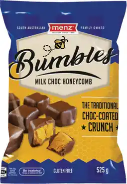 IGA Menz Bumbles Milk Choc Honeycomb offer