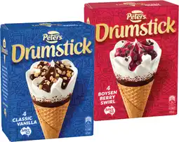 IGA Peters Drumstick 4 Pack or Minis 6 Pack Selected Varieties offer