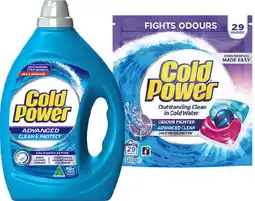 IGA Cold Power Laundry Liquid 2 Litre, Powder 2kg or Capsules 29 Pack Selected Varieties offer
