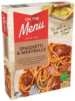 IGA On The Menu Frozen Meal Selected Varieties offer