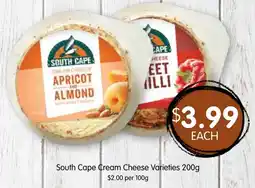 Spudshed South Cape Cream Cheese Varieties offer