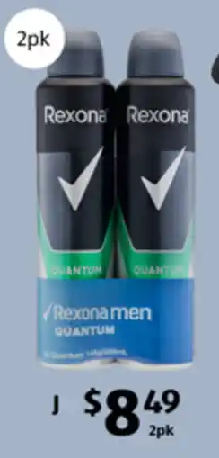 ALDI Rexona Men's or Women's Antiperspirant Deodorant offer