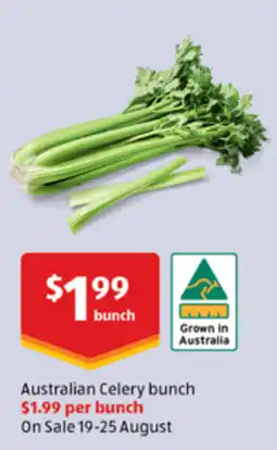 ALDI Australian Celery bunch offer