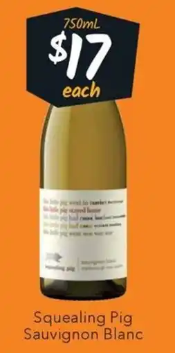 Ritchies Squealing Pig Sauvignon Blanc offer