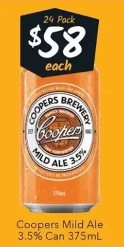 Ritchies Coopers Mild Ale offer
