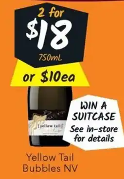 Ritchies Yellow Tail Bubbles NV offer