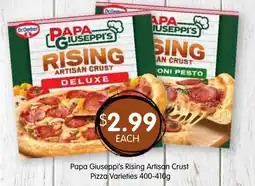 Spudshed Papa Giuseppi's Rising Artisan Crust Pizza Varieties offer