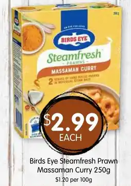 Spudshed Birds Eye Steamfresh Prawn Massaman Curry offer