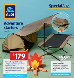 ALDI Canvas Swag with Awning offer