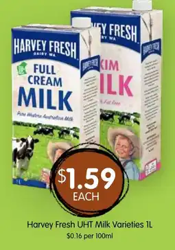 Spudshed Harvey Fresh UHT Milk Varieties offer