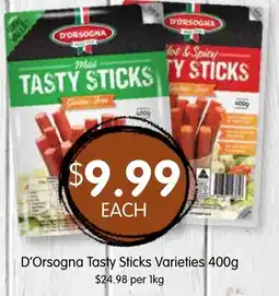 Spudshed D'Orsogna Tasty Sticks Varieties offer
