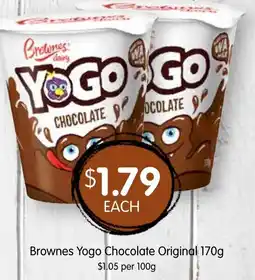 Spudshed Brownes Yogo Chocolate Original offer