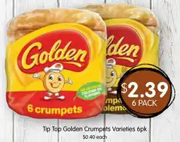 Spudshed Tip Top Golden Crumpets Varieties offer