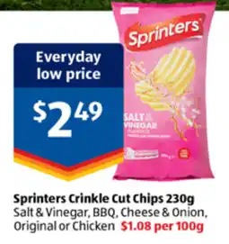 ALDI Sprinters Crinkle Cut Chips offer