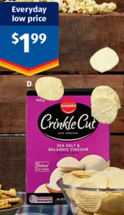 ALDI Damora Crinkle Cut Rice Cracker offer