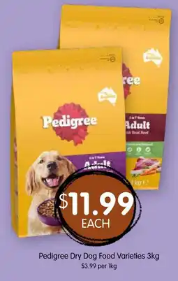 Spudshed Pedigree Dry Dog Food Varieties offer