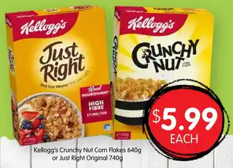 Spudshed Kellogg's Crunchy Nut Corn Flakes offer