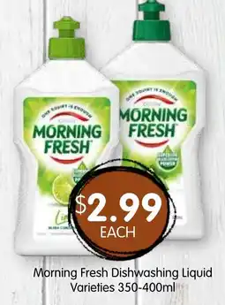 Spudshed Morning Fresh Dishwashing Liquid Varieties offer