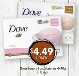 Spudshed Dove Beauty Bars Varieties offer