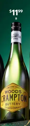 ALDI Woods Crampton Buttery Chardonnay offer