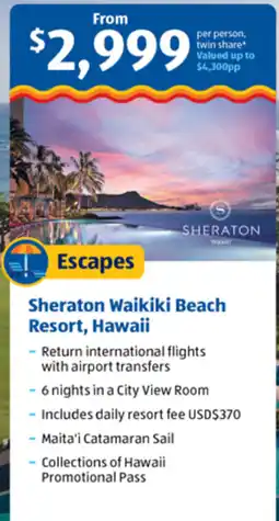 ALDI Sheraton Waikiki Beach Resort, Hawaii offer