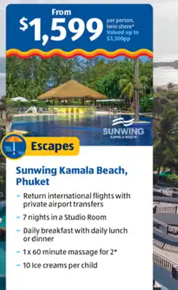 ALDI Escapes Sunwing Kamala Beach, Phuket offer