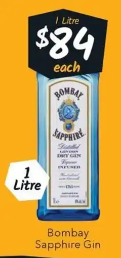 Ritchies Bombay Sapphire Gin offer