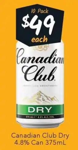 Ritchies Canadian Club Dry offer