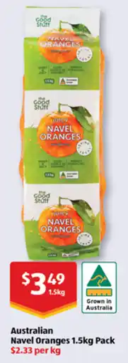 ALDI The Good Stuff Navel Oranges offer