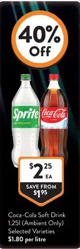 Foodworks Coca-Cola Soft Drink offer