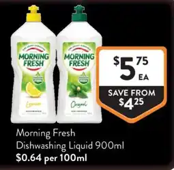 Foodworks Morning Fresh Dishwashing Liquid offer