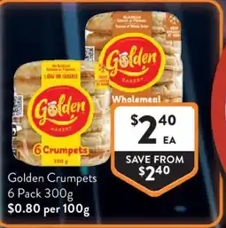 Foodworks Golden Crumpets offer