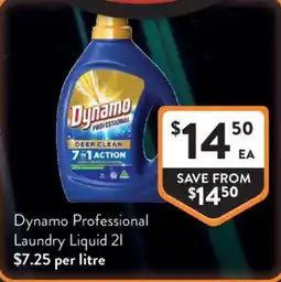Foodworks Dynamo Professional Laundry Liquid offer