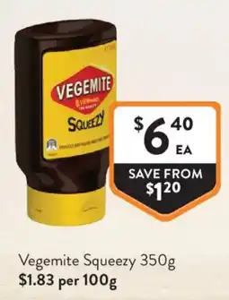 Foodworks Vegemite Squeezy offer