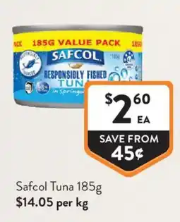 Foodworks Safcol Tuna offer