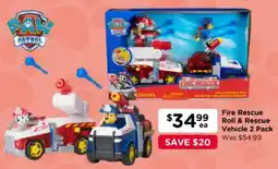 Toyworld PAW Patrol Fire Rescue Roll & Rescue Vehicle 2 Pack offer
