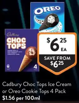 Foodworks Cadbury Choc Tops Ice Cream or Oreo Cookie Tops offer