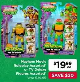 Toyworld Mayhem Movie Roleplay Assorted* or TV Deluxe Figures Assorted* offer