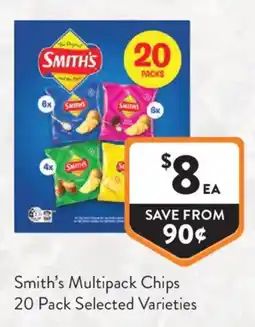 Foodworks Smith's Multipack Chips offer