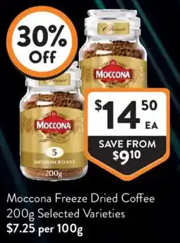 Foodworks Moccona Freeze Dried Coffee 200g Selected Varieties offer