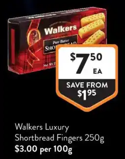 Foodworks Walkers Luxury Shortbread Fingers offer