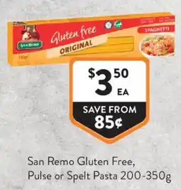 Foodworks San Remo Gluten Free, Pulse or Spelt Pasta offer