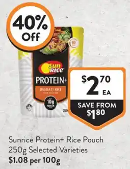 Foodworks Sunrice Protein+ Rice Pouch offer