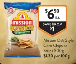 Foodworks Mission Deli Style Tortilla Rounds offer