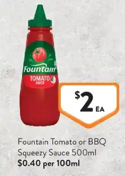 Foodworks Fountain Tomato Squeeze Sauce offer
