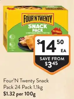 Foodworks Four'n Twenty Snack Pack offer